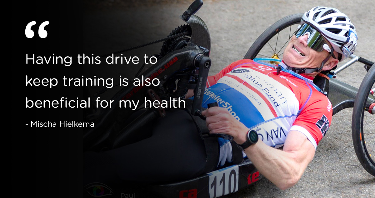 Having this drive to keep training is also beneficial for my health Mischa Hielkema handcycle champion