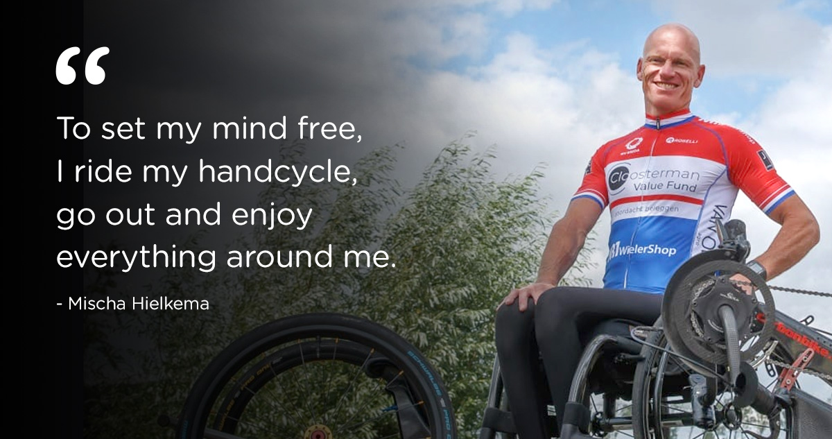 To set my mind free I go out and enjoy everything around me Mischa Hielkema handcycle champion_2